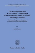 Cover-Bild zum Titel 'Der Vermögensnachteil in der Untreue - Möglichkeit einer Kompensation durch rechtlich missbilligte Vorteile.' von 'Judith Maurer'