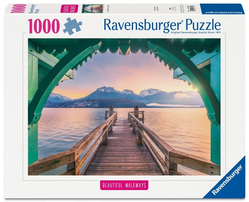 Erwachsenenpuzzle 1000 Teile - Romantischer Steg am Lac d'Annecy - 