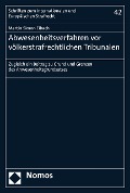Cover-Bild zum Titel 'Abwesenheitsverfahren vor völkerstrafrechtlichen Tribunalen' von 'Martin Simon Eibach'