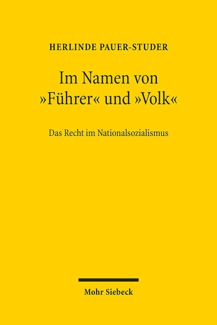 Im Namen von "Führer" und "Volk" - Herlinde Pauer-Studer