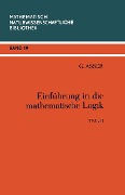 Cover-Bild zum Titel 'Einführung in die Mathematische Logik' von ''