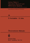 Cover-Bild zum Titel 'Ökonometrische Methoden' von 'Götz Uebe, Dieter Hochstädter'