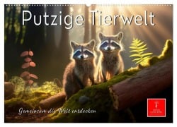 Putzige Tierwelt - gemeinsam die Welt entdecken (Wandkalender 2025 DIN A2 quer), CALVENDO Monatskalender - Peter Roder