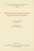 Cover-Bild zum Titel 'Romance Etymologies and Other Studies' von 'Carlton Cosmo Rice'