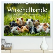 Cover-Bild zum Titel 'Wuschelbande - Ein Jahr voller Meerschweinchen (hochwertiger Premium Wandkalender 2026 DIN A2 quer), Kunstdruck in Hochglanz' von ''