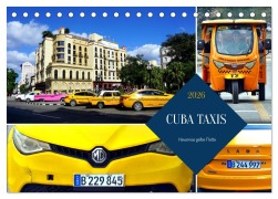 Cover-Bild zum Titel 'CUBA TAXIS - Havannas gelbe Flotte (Tischkalender 2026 DIN A5 quer), CALVENDO Monatskalender' von 'Henning von Löwis of Menar'