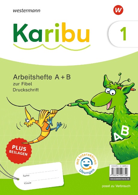 Karibu - Paket Arbeitshefte 1 (Teil A und B) Druckschrift zur Fibel Verbrauch - mit interaktiven Übungen - 