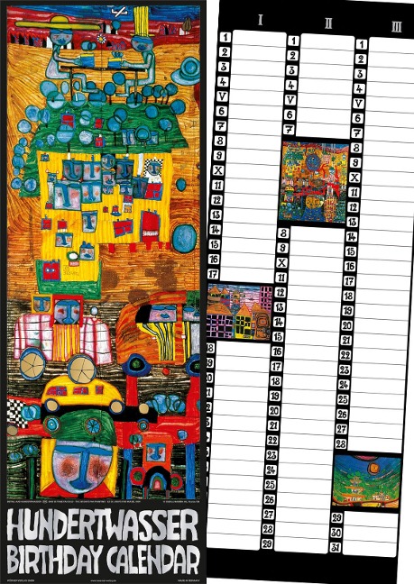 Hundertwasser Birthday Calendar - 