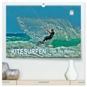 Cover-Bild zum Titel 'Kitesurfen - über den Wellen (hochwertiger Premium Wandkalender 2026 DIN A2 quer), Kunstdruck in Hochglanz' von 'Peter Roder'