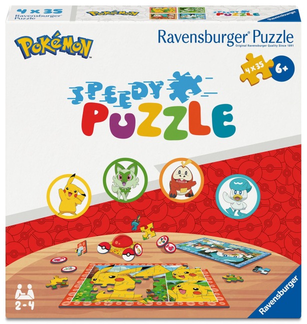 Kinderpuzzle 4x35 Teile - Speedy Puzzle Pokémon - 