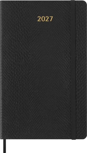 Moleskine Precious & Ethical 12 Monate Wochen Notizkalender 2027, L/A5, Liniert, Weicher Einband, Mamba Schwarz, mit Box - 