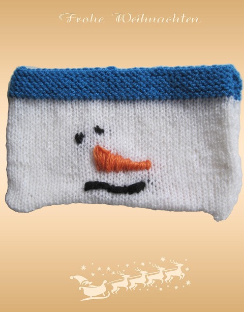 Strickanleitung Schneemanntasche 21x12 cm - Kerstin Münchehofe