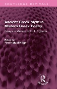 Cover-Bild zum Titel 'Ancient Greek Myth in Modern Greek Poetry' von ''