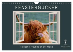 Fenstergucker - tierische Freunde an der Wand (Wandkalender 2026 DIN A4 quer), CALVENDO Monatskalender - Peter Roder