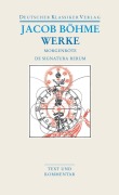 Cover-Bild zum Titel 'Werke. Die Morgenröte im Aufgang / De Signatura Rerum' von 'Jacob Boehme'