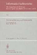 Cover-Bild zum Titel 'Textverarbeitung und Informatik' von ''