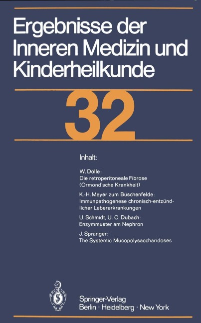 Ergebnisse der Inneren Medizin und Kinderheilkunde - 