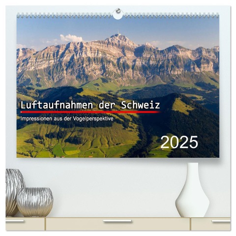 Luftaufnahmen der Schweiz (hochwertiger Premium Wandkalender 2025 DIN A2 quer), Kunstdruck in Hochglanz - Tis Meyer