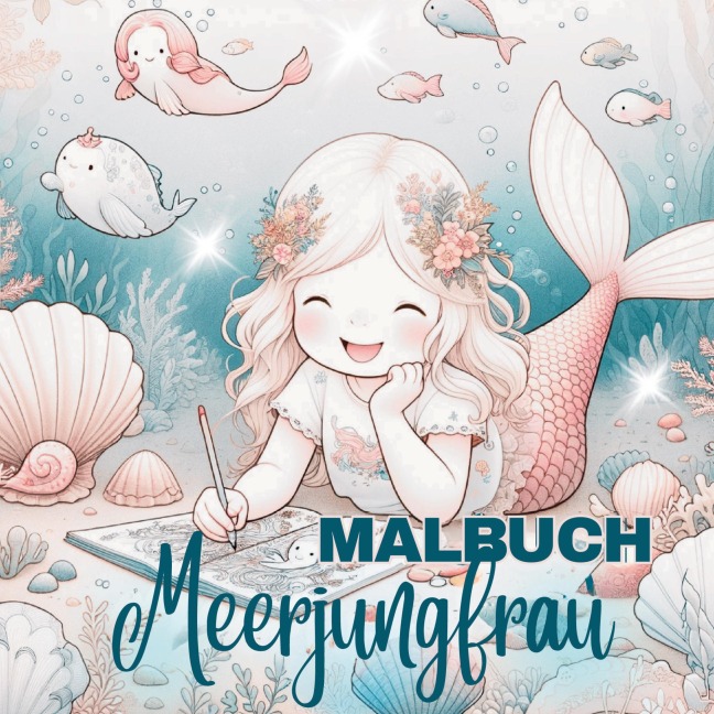 Malbuch Meerjungfrau - Für kreative Mädchen ab 4 Jahren - Inspirations Lounge