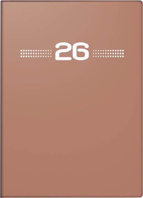 rido/idé 7013202016 | Taschenkalender Mod. perfect/Technik I 2026 | A6, Kunststoff, caramel - 