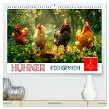Hühner Federvieh (hochwertiger Premium Wandkalender 2025 DIN A2 quer), Kunstdruck in Hochglanz - Peter Roder