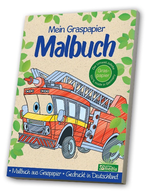 Malbuch Graspapier<BR>Feuerwehr - 
