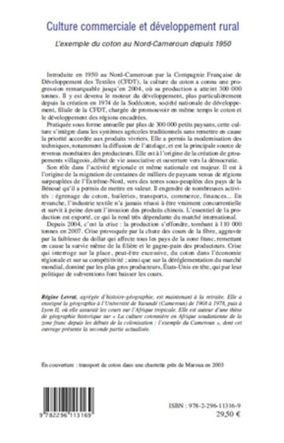 Culture commerciale et développement rural - Régine Levrat