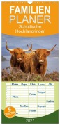 Cover-Bild zum Titel 'Familienplaner 2027 - Schottische Hochlandrinder. Freundlich, schön und robust mit 5 Spalten (Wandkalender, 21 x 45 cm) CALVENDO' von 'Elisabeth Stanzer'