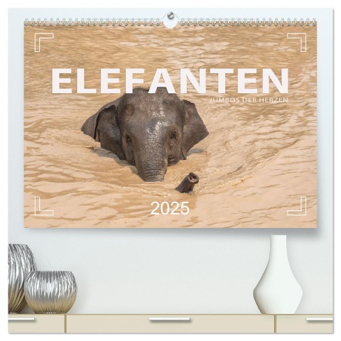 ELEFANTEN Jumbos der Herzen (hochwertiger Premium Wandkalender 2025 DIN A2 quer), Kunstdruck in Hochglanz - Mario Weigt