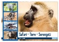 Safari - Tiere - Serengeti (Wandkalender 2025 DIN A2 quer), CALVENDO Monatskalender - Sabine Reuke