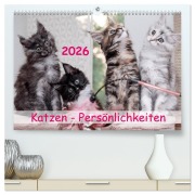 Cover-Bild zum Titel 'Katzen Persönlichkeiten 2026 (hochwertiger Premium Wandkalender 2026 DIN A2 quer), Kunstdruck in Hochglanz' von 'Patrick Rüberg'