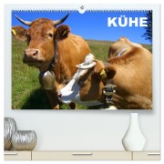 Cover-Bild zum Titel 'Kühe / Geburtstagskalender (hochwertiger Premium Wandkalender 2026 DIN A2 quer), Kunstdruck in Hochglanz' von 'Elisabeth Stanzer'