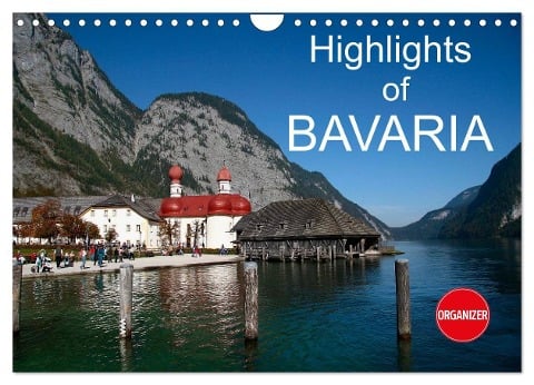 Highlights of Bavaria (Wall Calendar 2025 DIN A4 landscape), CALVENDO 12 Month Wall Calendar - Gisela Kruse