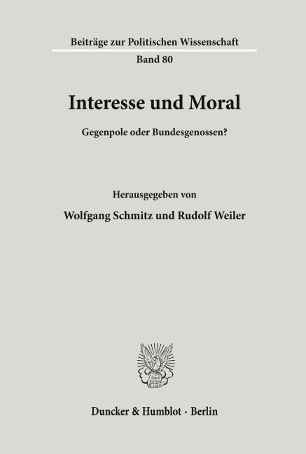 Interesse und Moral. - 