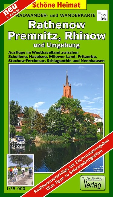 Radwander- und Wanderkarte Rathenow, Premnitz und Umgebung 1 : 35 000 - 