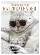 Der literarische Katerkalender (Wandkalender 2026 DIN A2 hoch), CALVENDO Monatskalender - Calvendo Calvendo