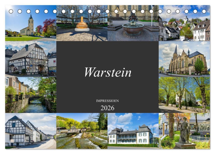Warstein Impressionen (Tischkalender 2026 DIN A5 quer), CALVENDO Monatskalender - Dirk Meutzner