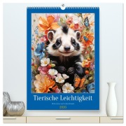 Cover-Bild zum Titel 'Tierische Leichtigkeit (hochwertiger Premium Wandkalender 2026 DIN A2 hoch), Kunstdruck in Hochglanz' von 'Heidemarie Sattler'