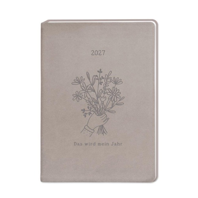 Terminplaner Lederlook 2027 Taupe - 