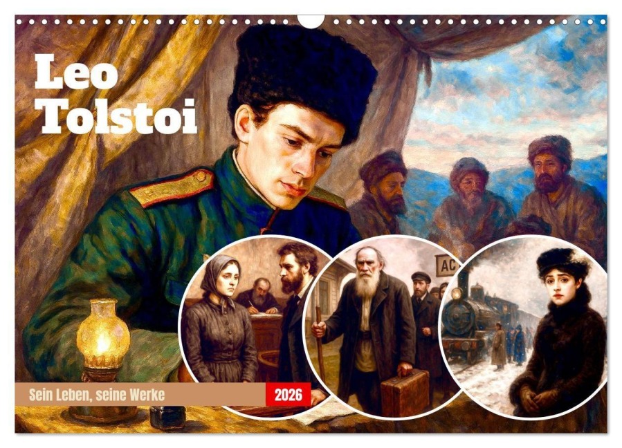 Leo Tolstoi (Wandkalender 2026 DIN A3 quer), CALVENDO Monatskalender - Steffani Lehmann