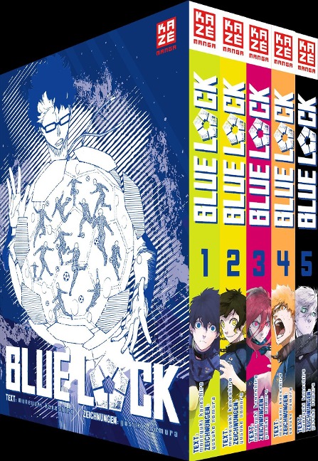 Blue Lock - Band 1-5 im Sammelschuber - Yusuke Nomura