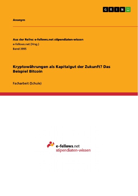 Kryptowährungen als Kapitalgut der Zukunft? Das Beispiel Bitcoin - 