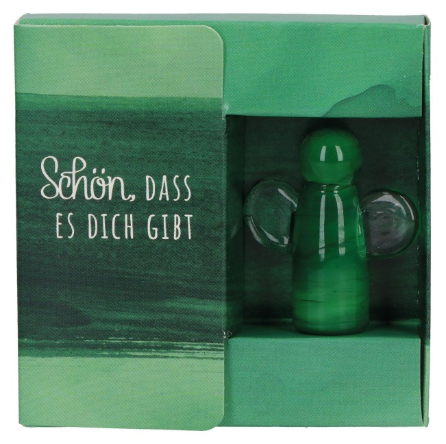 Schön, dass es dich gibt. Engel-Figur (grün) - 