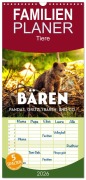 Familienplaner 2026 - Bären - Pandas, Grizzlybären und Co. mit 5 Spalten (Wandkalender, 21 x 45 cm) CALVENDO - Sf Sf