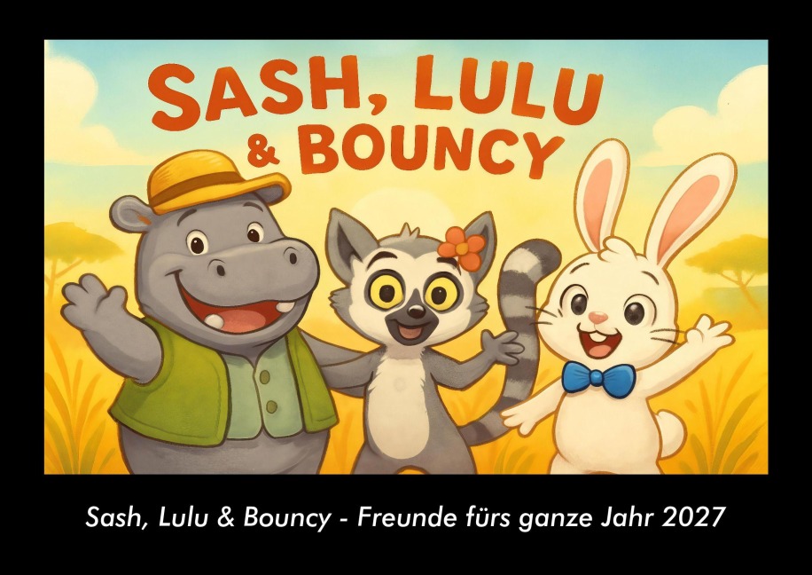 Sash, Lulu & Bouncy - Freunde fürs ganze Jahr 2027 Fotokalender DIN A3 - Tobias Schmitt, Kevin Heber