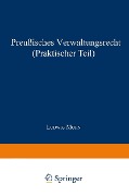 Cover-Bild zum Titel 'Preußisches Verwaltungsrecht (Praktischer Teil)' von 'Ludwig Mohn'