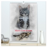 Maine Coon Katzen (hochwertiger Premium Wandkalender 2026 DIN A2 hoch), Kunstdruck in Hochglanz - Alain Gaymard