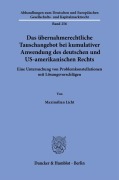 Cover-Bild zum Titel 'Das übernahmerechtliche Tauschangebot bei kumulativer Anwendung des deutschen und US-amerikanischen Rechts' von 'Maximilian Licht'
