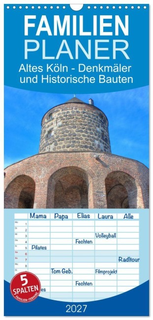 Familienplaner 2027 - Altes Köln - Denkmäler und Historische Bauten mit 5 Spalten (Wandkalender, 21 x 45 cm) CALVENDO - sell@Adobe Stock