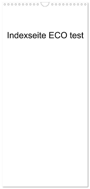 Familienplaner 2024 - indexseite ECO test mit 5 Spalten (Wandkalender, 21 x 45 cm) CALVENDO - Indexseite ECO test